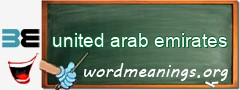 WordMeaning blackboard for united arab emirates